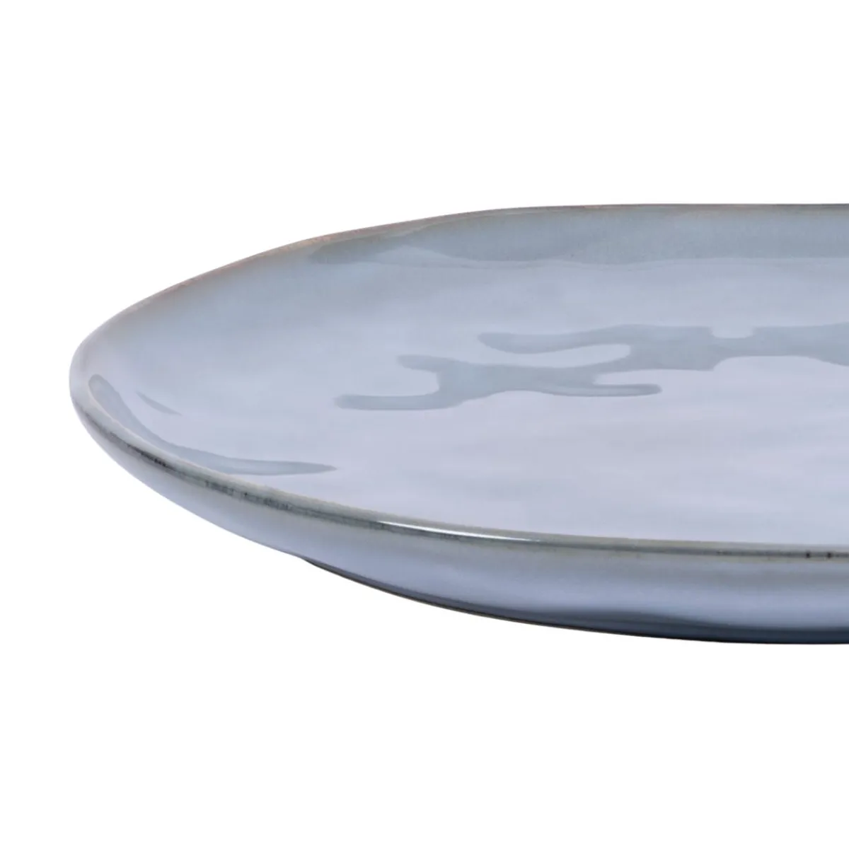 Assiette plate rond bleu grès émaillé Ø 28 cm Sky - PRO.MUNDI