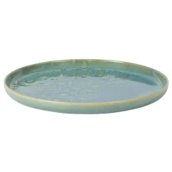 ACCOLADE Assiette plate rond bleu grès émaillé Ø 28 cm Magic Outlet