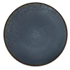 MEDARD DE NOBLAT Assiette plate rond bleu indigo grès émaillé Ø 26,5 cm Feeling Clearance