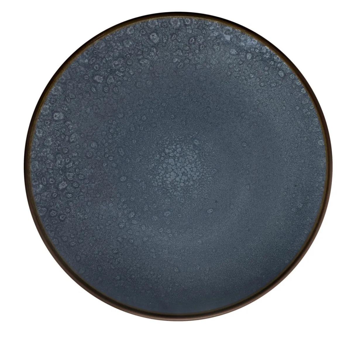 MEDARD DE NOBLAT Assiette plate rond bleu indigo grès émaillé Ø 26,5 cm Feeling Clearance