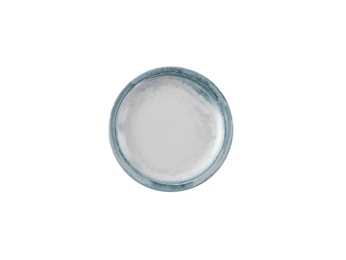 DUDSON Assiette plate rond bleu porcelaine vitrifiée Ø 17,8 cm Finca Limestone Clearance