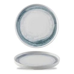 Assiette plate rond bleu porcelaine vitrifiée Ø 26 cm Finca Limestone - DUDSON Hot