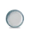 Assiette plate rond bleu porcelaine vitrifiée Ø 28 cm Finca Limestone - DUDSON Online