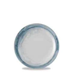 Assiette plate rond bleu porcelaine vitrifiée Ø 28 cm Finca Limestone - DUDSON Online