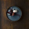 Assiette plate rond bleu porcelaine vitrifiée Ø 21 cm Harvest - DUDSON Hot