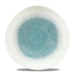 Assiette plate rond bleu porcelaine vitrifiée Ø 26,4 cm Raku Topaz - CHURCHILL Best