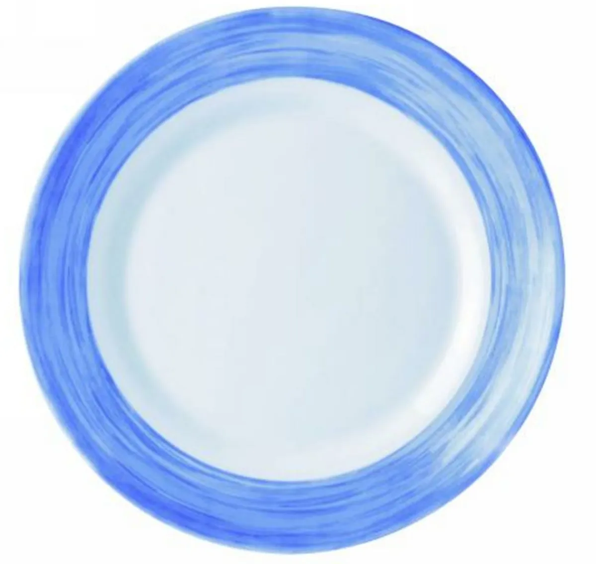 ARCOROC Assiette plate rond bleu verre opal Ø 23,5 cm Brush Best