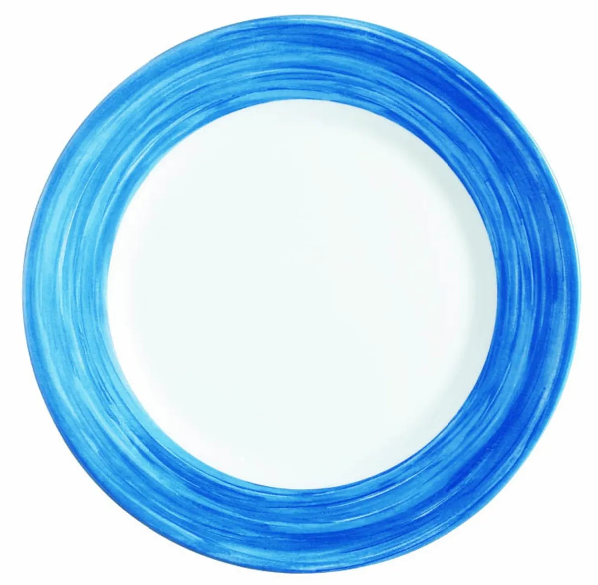 ARCOROC Assiette plate rond bleu verre opal Ø 19,5 cm Brush Sale