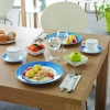 ARCOROC Assiette plate rond bleu verre opal Ø 15,5 cm Brush Clearance
