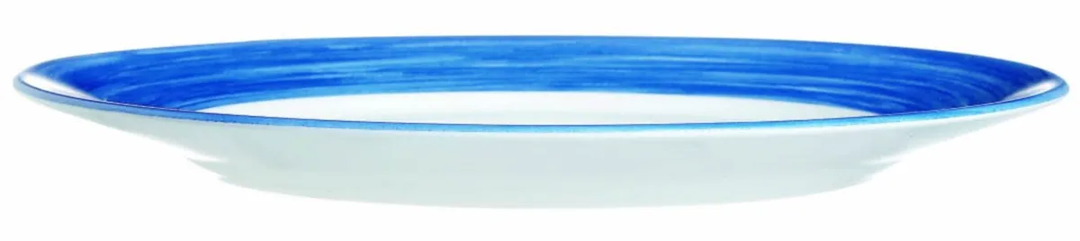 ARCOROC Assiette plate rond bleu verre opal Ø 23,5 cm Brush Clearance