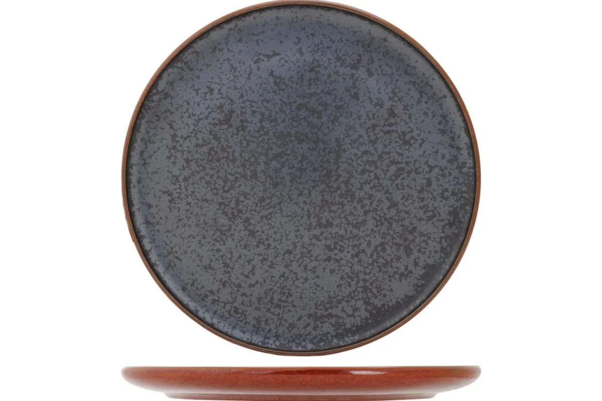 PROOF Assiette plate rond brun porcelaine Ø 27 cm Elements Maroon Best