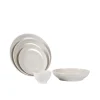 PRO.MUNDI Assiette plate rond écru grès émaillé Ø 24 cm Gres Couleur New