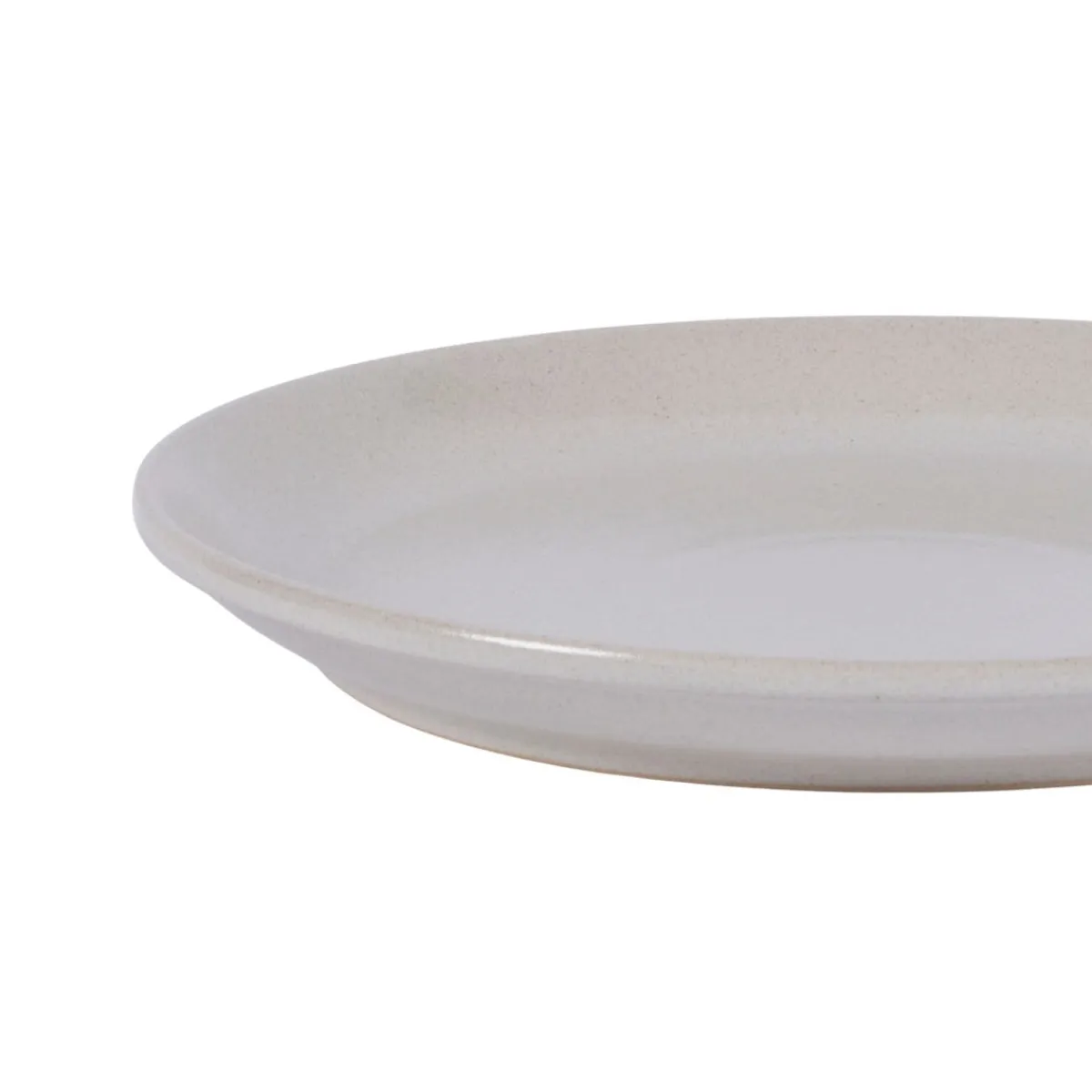 PRO.MUNDI Assiette plate rond écru grès émaillé Ø 24 cm Gres Couleur New