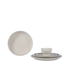 PRO.MUNDI Assiette plate rond écru grès émaillé Ø 24 cm Gres Couleur New