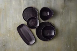 CHURCHILL Assiette plate rond deep purple porcelaine vitrifiée Ø 21,7 cm Stonecast Patina Clearance