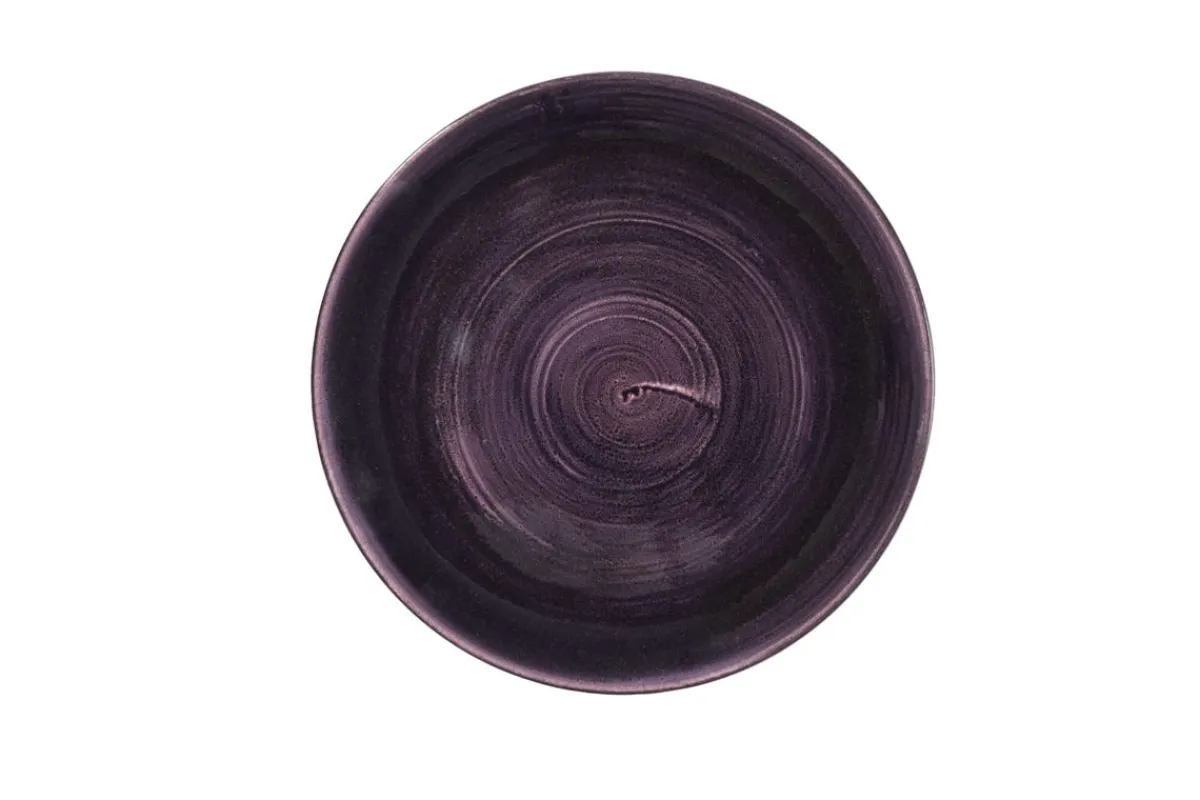 CHURCHILL Assiette plate rond deep purple porcelaine vitrifiée Ø 28,8 cm Stonecast Patina Outlet