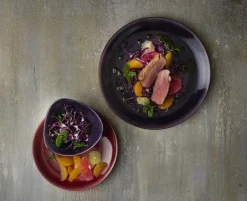 CHURCHILL Assiette plate rond deep purple porcelaine vitrifiée Ø 28,8 cm Stonecast Patina Outlet