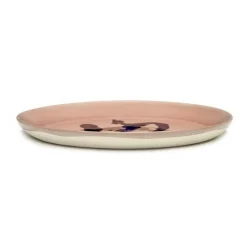 Assiette plate rond delicious pink poivron noir grès émaillé Ø 22,5 cm Feast By Ottolenghi - SERAX New