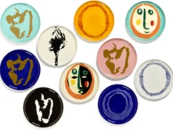 SERAX Assiette plate rond delicious pink grès émaillé Ø 19 cm Feast By Ottolenghi Clearance