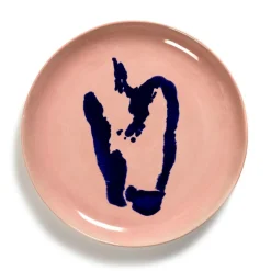 Assiette plate rond delicious pink poivron bleu grès émaillé Ø 22 cm Feast By Ottolenghi - SERAX Sale