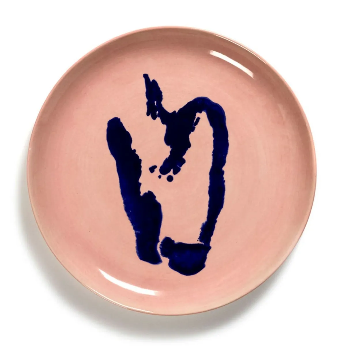 Assiette plate rond delicious pink poivron bleu grès émaillé Ø 22 cm Feast By Ottolenghi - SERAX Sale