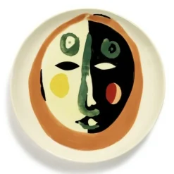 SERAX Assiette plate rond Face 1 grès émaillé Ø 22,5 cm Feast By Ottolenghi Outlet