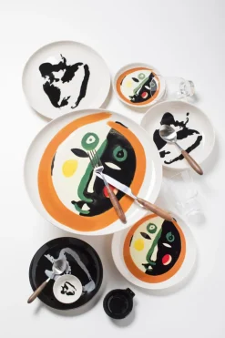Assiette plate rond Face 1 grès émaillé Ø 16 cm Feast By Ottolenghi - SERAX Best