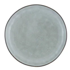 PRO.MUNDI Assiette plate rond gris grès émaillé Ø 24 cm Sky Discount