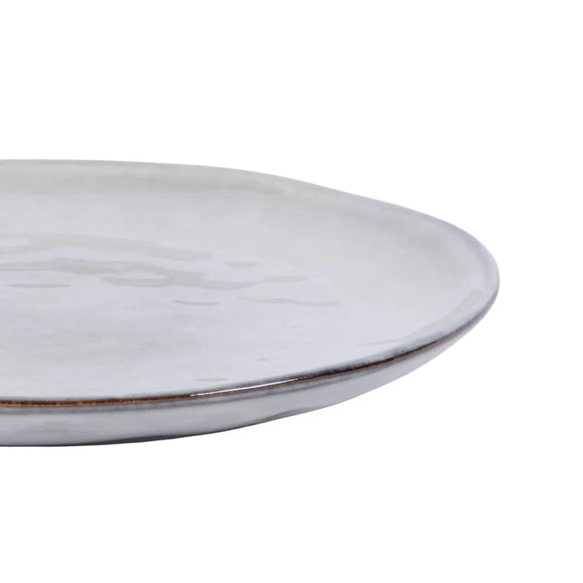 PRO.MUNDI Assiette plate rond gris grès émaillé Ø 28 cm Sky Hot
