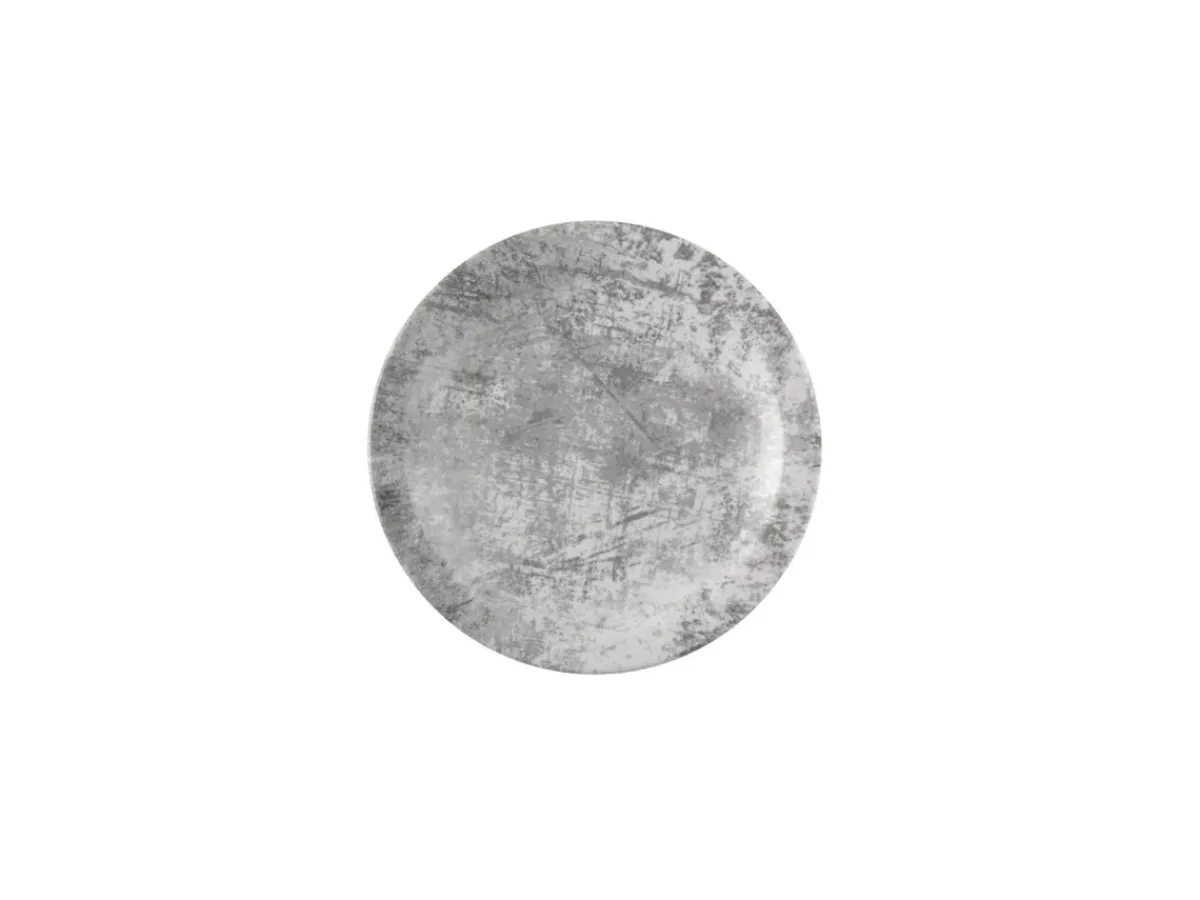 Assiette plate rond gris porcelaine vitrifiée Ø 25,5 cm Urban - DUDSON Discount