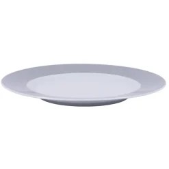 Assiette plate rond gris porcelaine Ø 21 cm Roma Color - PRO.MUNDI Outlet