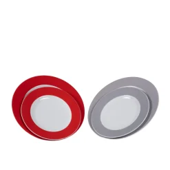 Assiette plate rond gris porcelaine Ø 26 cm Roma Color - PRO.MUNDI Clearance