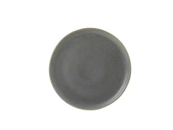 Assiette plate rond gris porcelaine Ø 25,2 cm Evo Granite - DUDSON Outlet