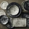 Assiette plate rond gris porcelaine vitrifiée Ø 15,2 cm Urban - DUDSON Outlet
