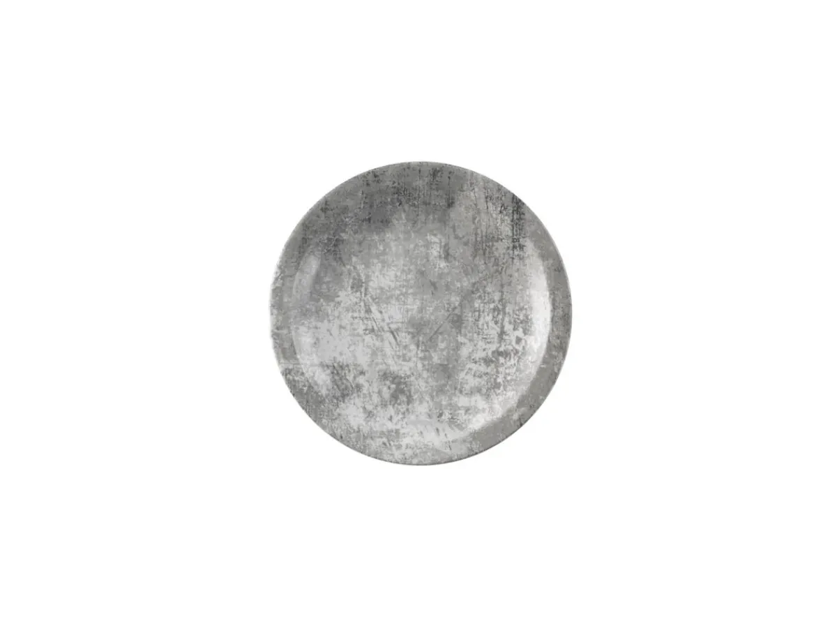 Assiette plate rond gris porcelaine vitrifiée Ø 20,3 cm Urban - DUDSON Clearance