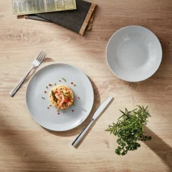 Assiette plate rond gris verre opal Ø 25 cm Evolutions   - ARCOROC Hot