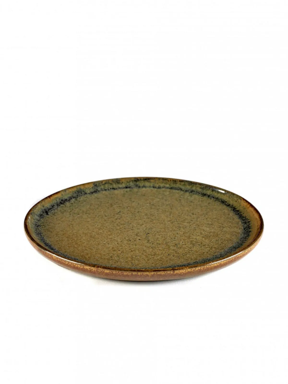 SERAX Assiette plate rond indi grey grès émaillé Ø 21 cm Surface Outlet