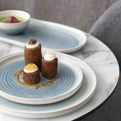 Assiette plate rond ivoire grès émaillé Ø 17 cm Pacific - PRO.MUNDI Best