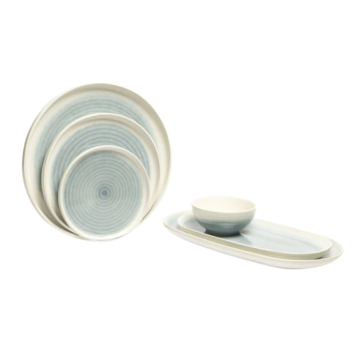 PRO.MUNDI Assiette plate rond ivoire grès émaillé Ø 22 cm Pacific Online