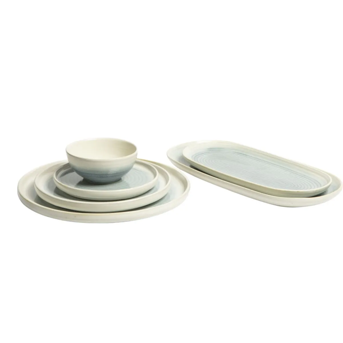 PRO.MUNDI Assiette plate rond ivoire grès émaillé Ø 22 cm Pacific Online