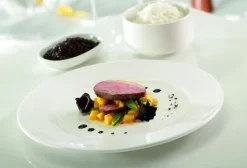 Assiette plate rond ivoire porcelaine vitrifiée Ø 24 cm Banquet - RAK Online