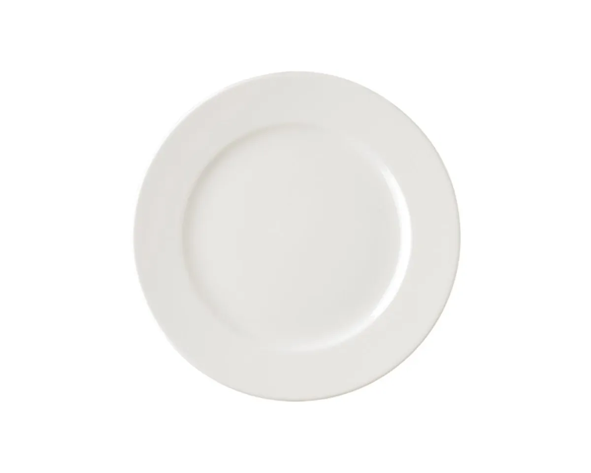 Assiette plate rond ivoire porcelaine vitrifiée Ø 24 cm Banquet - RAK Online