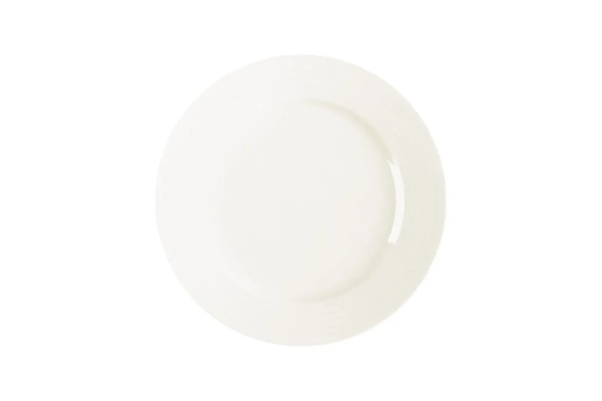 Assiette plate rond ivoire porcelaine vitrifiée Ø 21 cm Rondo - RAK Online
