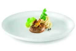 Assiette plate rond ivoire porcelaine vitrifiée Ø 21,5 cm Ska - RAK Outlet