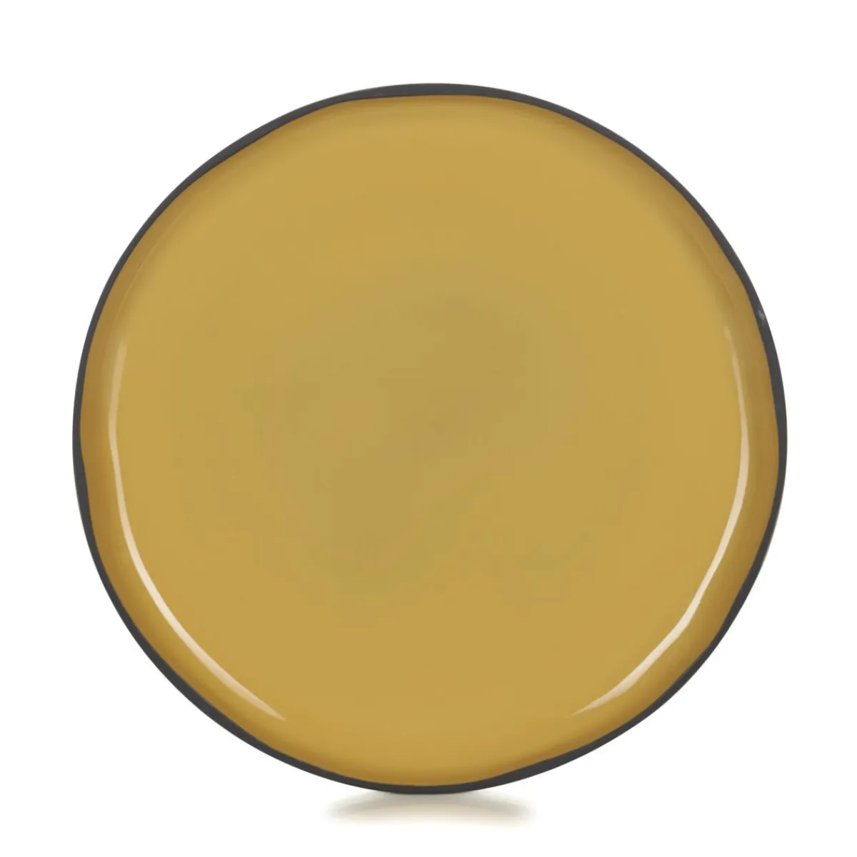 REVOL Assiette plate rond jaune porcelaine culinaire Ø 26 cm Caractère Best