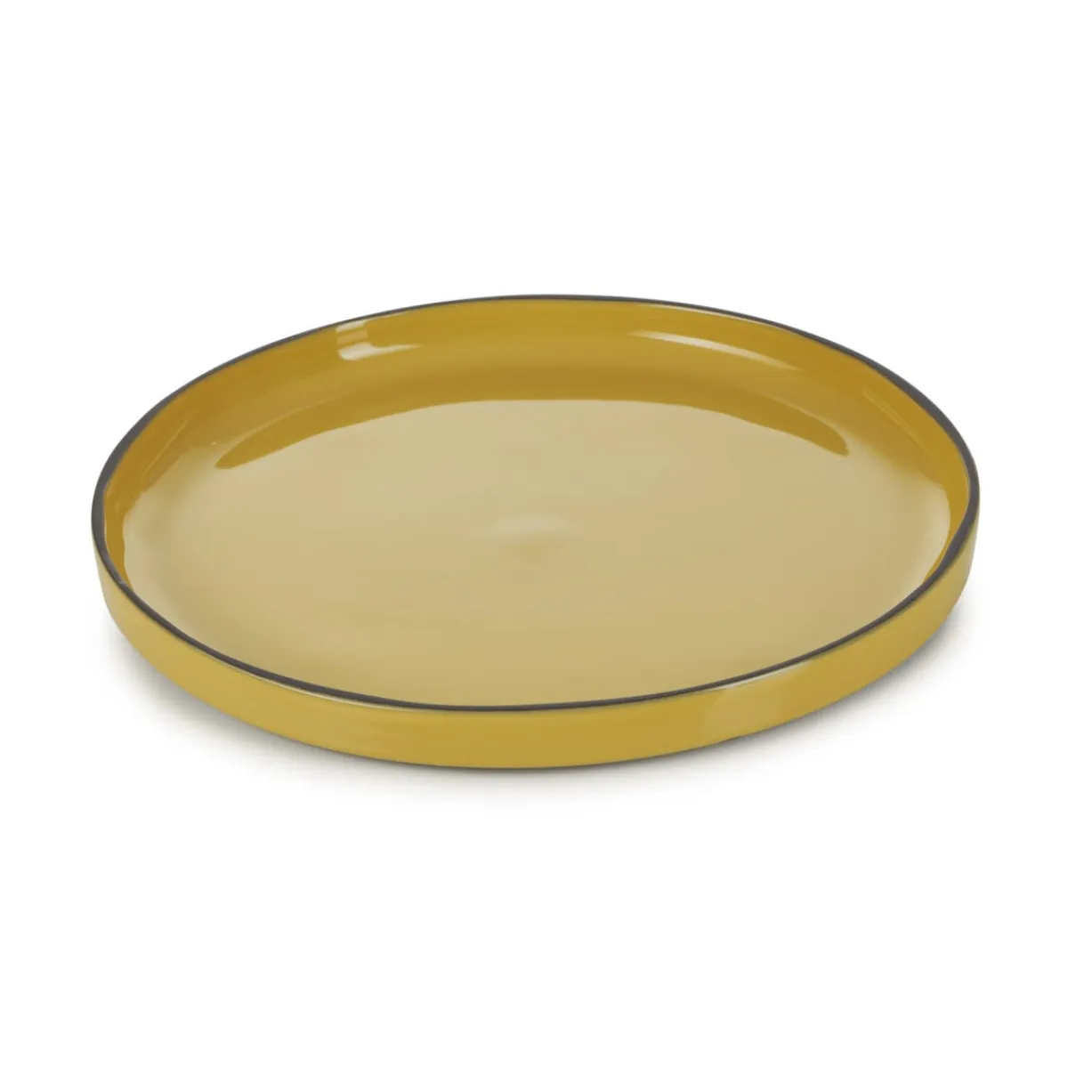 REVOL Assiette plate rond jaune porcelaine culinaire Ø 26 cm Caractère Best