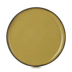 REVOL Assiette plate rond jaune porcelaine culinaire Ø 21 cm Caractère Sale