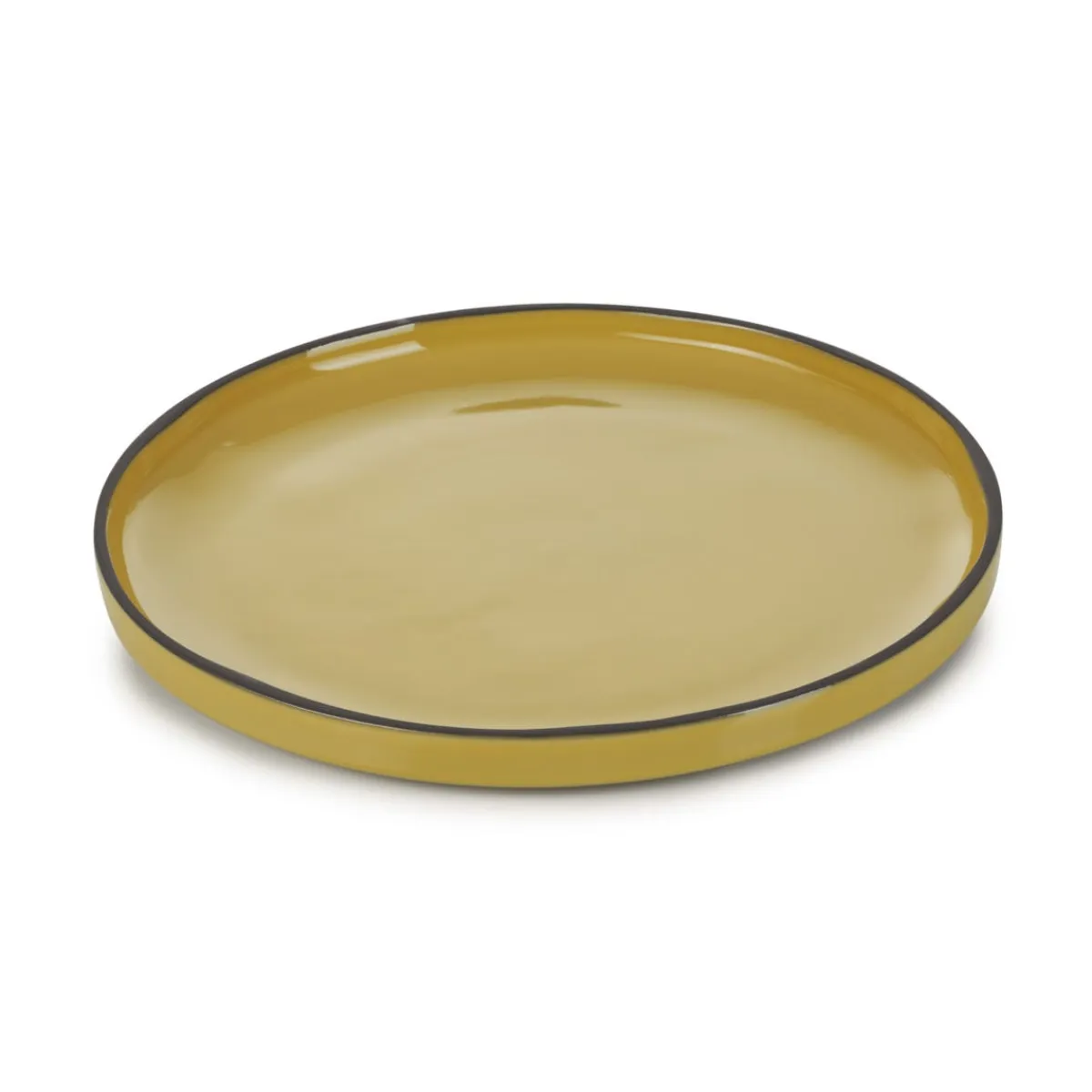 REVOL Assiette plate rond jaune porcelaine culinaire Ø 21 cm Caractère Sale