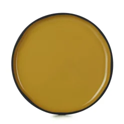REVOL Assiette plate rond jaune porcelaine culinaire Ø 15 cm Caractère Sale