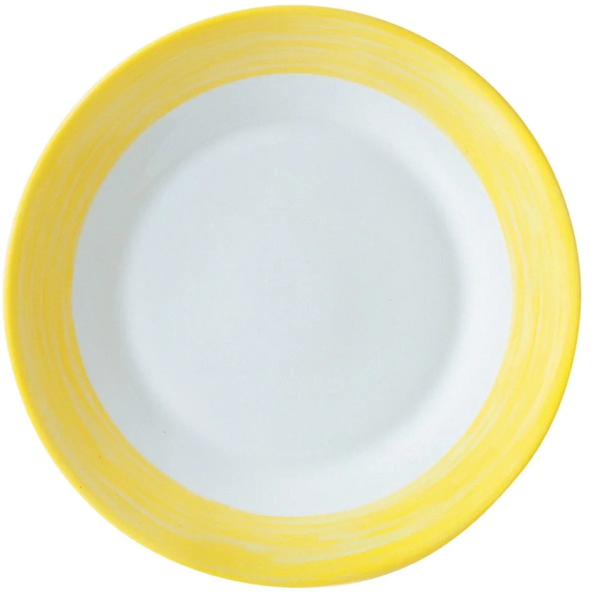 Assiette plate rond jaune verre opal Ø 19,5 cm Brush - ARCOROC Hot